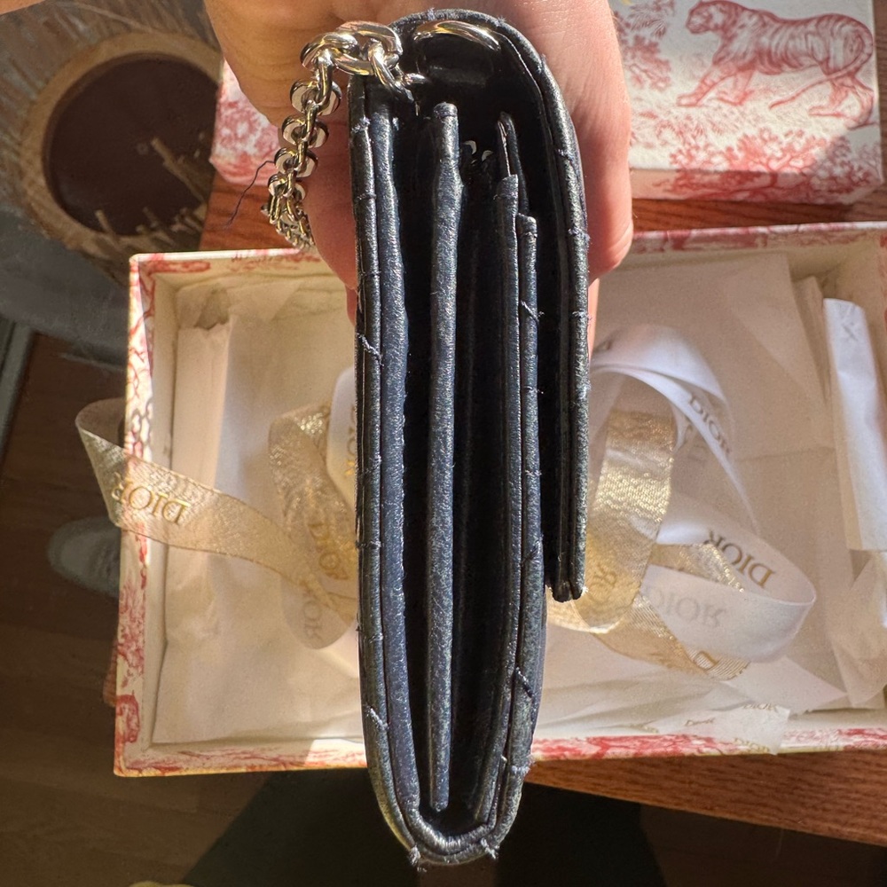 Dior Cannage Wallet On Chain - Picture 5 of 12